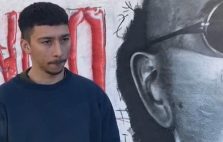 Inauguran un mural en homenaje al “Indio” Solari pintado por Francisco Plaza Araya