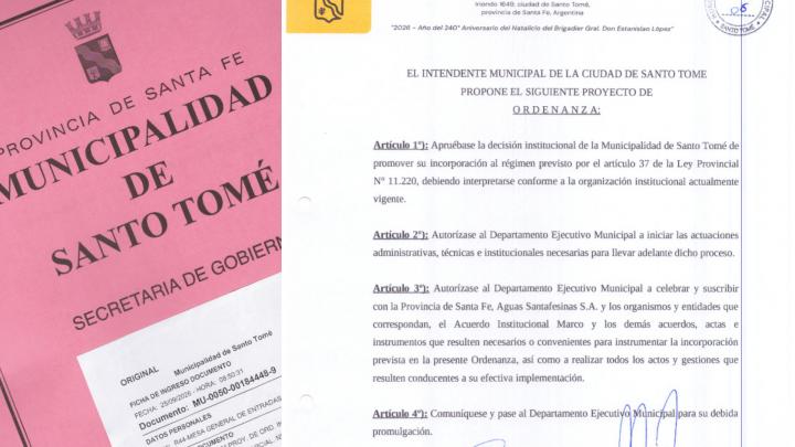 El Ejecutivo envió al Concejo el proyecto para incorporar al municipio al sistema de provisión de agua de ASSA