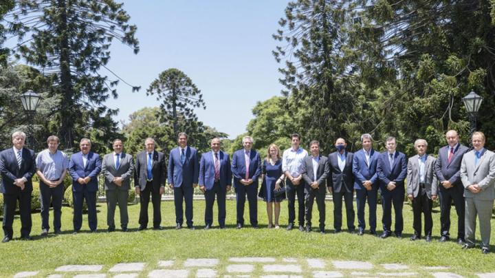 Los gobernadores se reunieron con el presidente Fernández