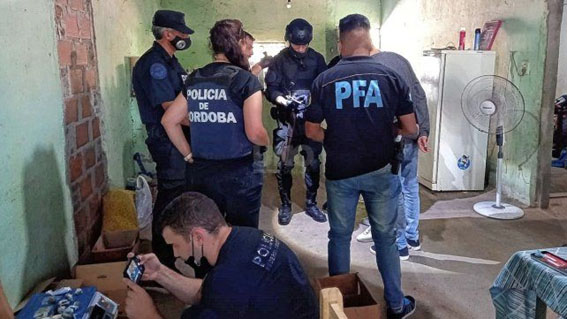El operativo se realizó conjuntamente entre Policía Federal y Policía de Córdoba