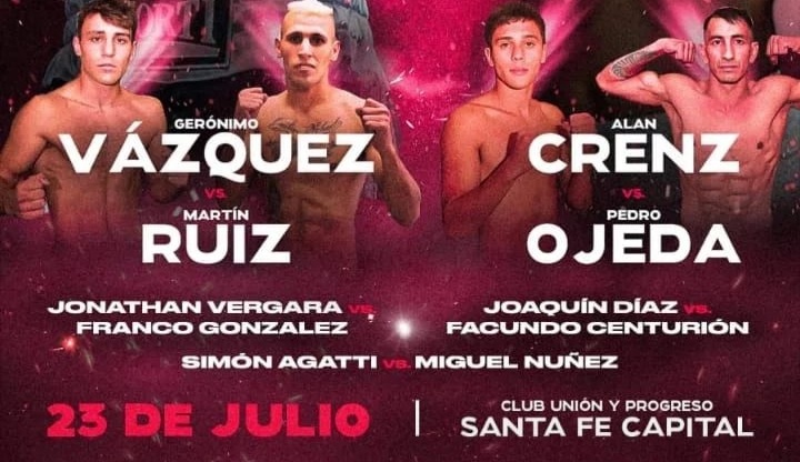 Boxeo: Alan Crenz va por la cuarta victoria como profesional ante Pedro Ojeda 