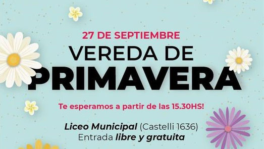 Este martes, el Liceo Municipal sale a la calle con el evento “Vereda de Primavera” 