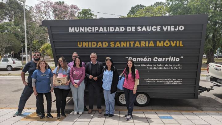 Sauce Viejo: Se presentó la unidad sanitaria consultorio móvil 