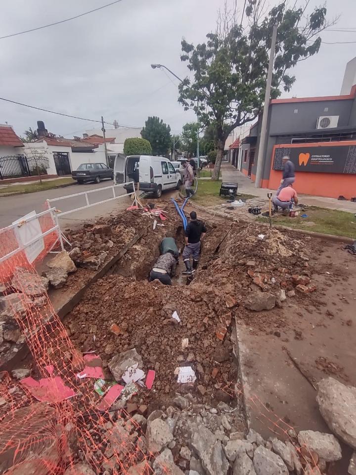 Red de agua potable: se reemplazaron dos válvulas esclusas ubicadas en 9 de julio y Belgrano