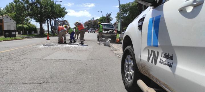 Vialidad Nacional realizará tareas de bacheo sobre Av. 7 de Marzo