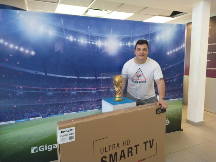 Germán Peressin  ganó un Smart TV por ser abonado de Gigared