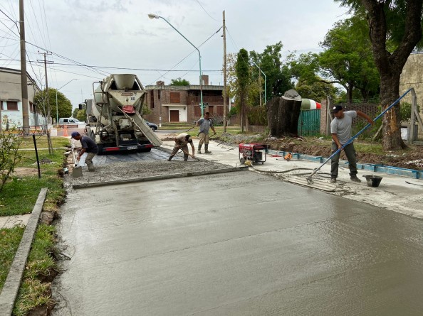 Bacheo de calles de hormigón: comienzan los trabajos en 25 de Mayo y Sarmiento