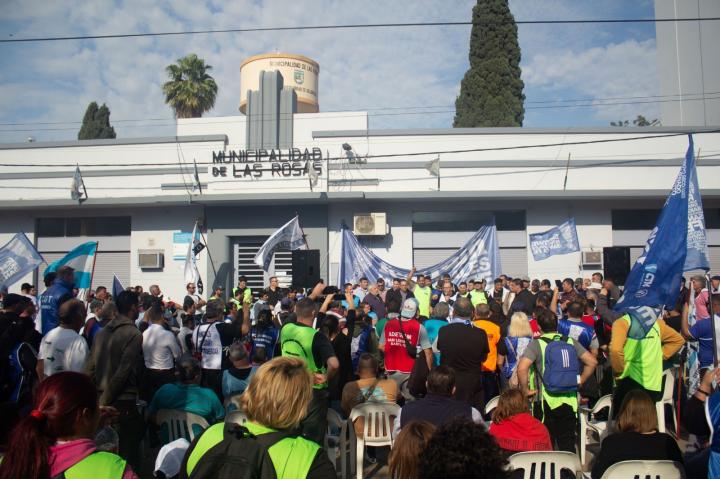 Festram se movilizó a Las Rosas: “La lucha continuará para defender nuestros derechos”