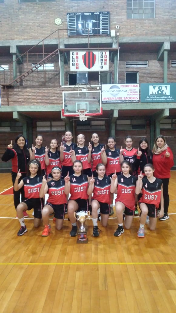 Basquet femenino: La U14 del Club Unión Santo tomé campeón del Torneo Asociativo ASB