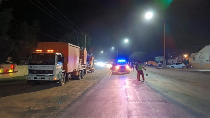 Continúa la demarcación nocturna de la Ruta 11 en la jurisdicción de Santo Tomé 