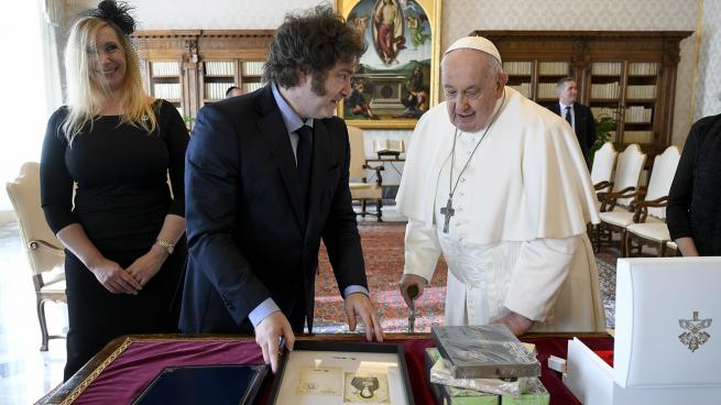 El presidente se reunió con el sumo pontífice