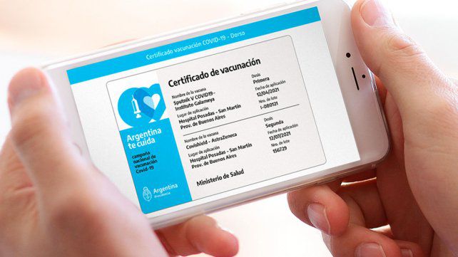 Siete millones de argentinos cuentan con el certificado digital de vacunación