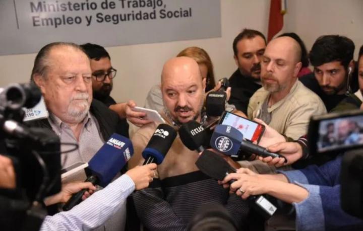 Alonso y Bayúgar luego de la reunión paritaria