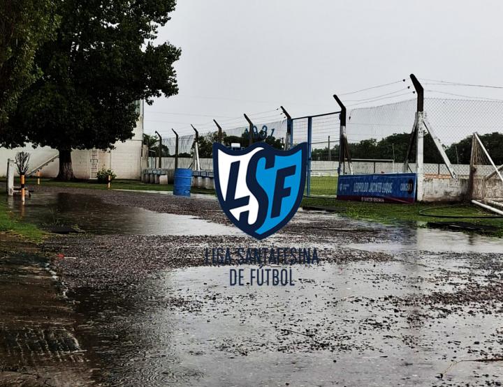 Por el mal tiempo, se suspendieron todos los partidos de la Liga Santafesina